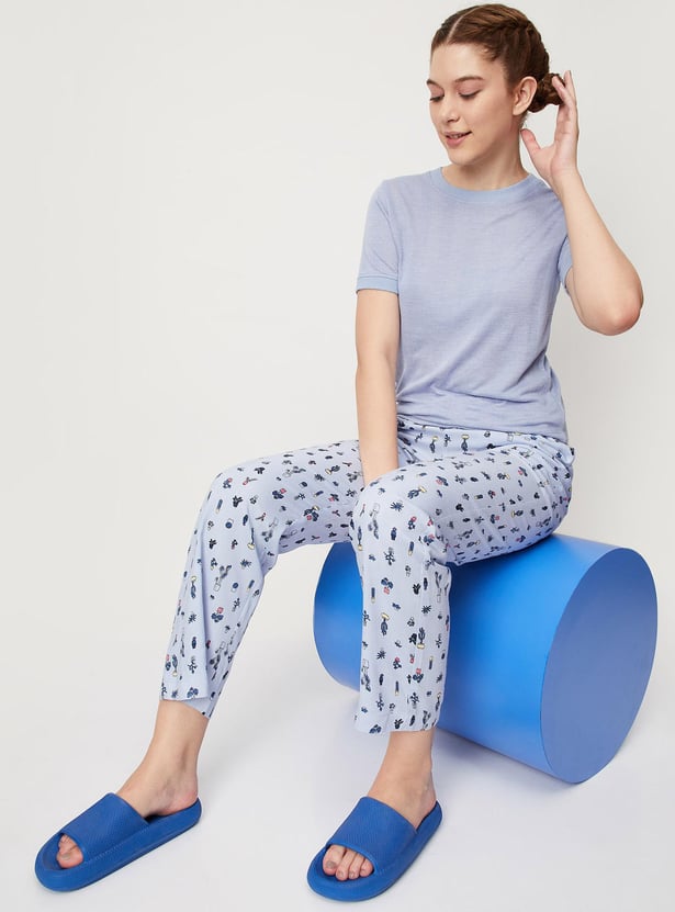 Women Printed Woven Pyjamas