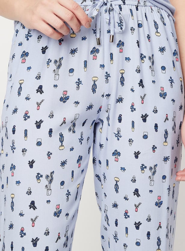 Women Printed Woven Pyjamas