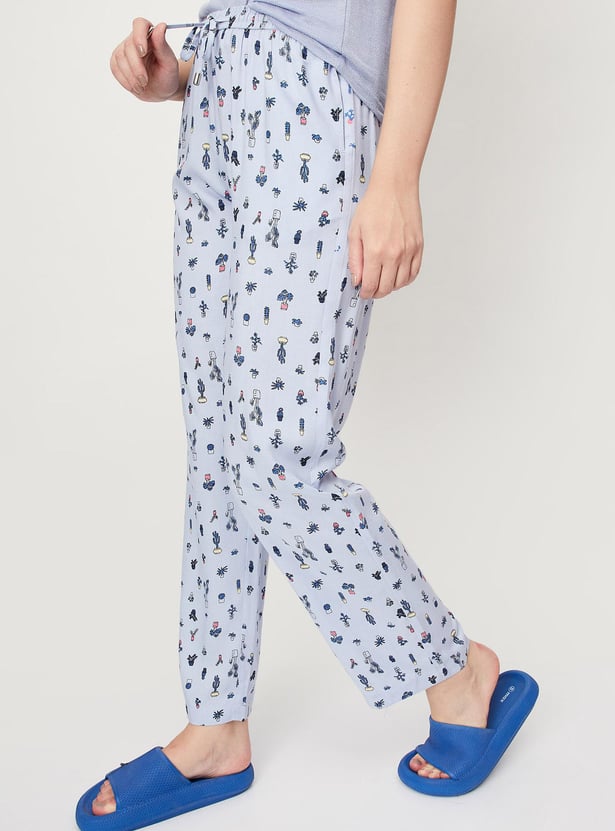 Women Printed Woven Pyjamas
