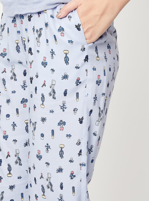 Women Printed Woven Pyjamas