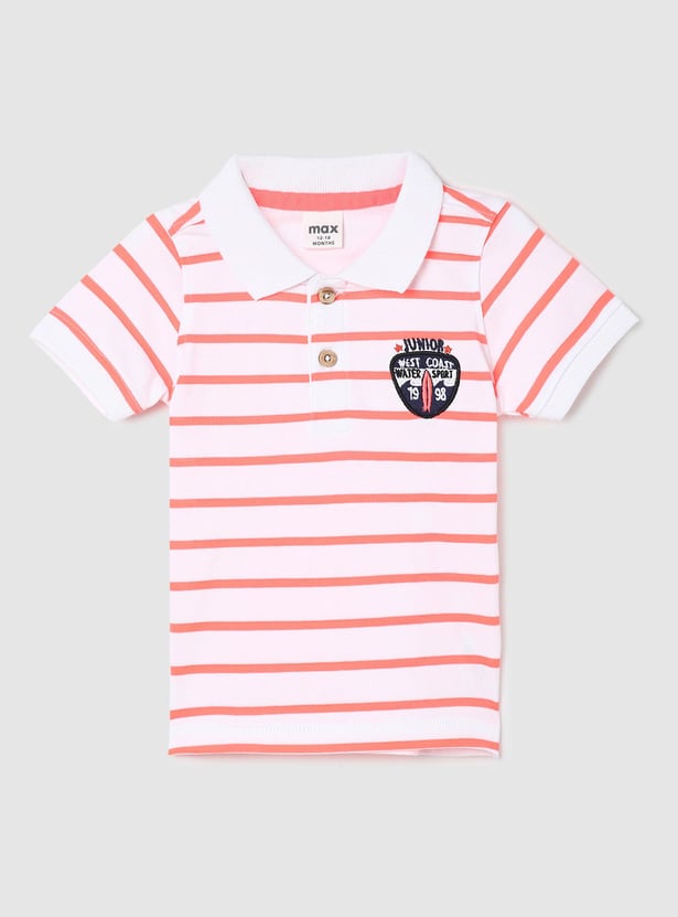 Boys Striped Polo T-shirt