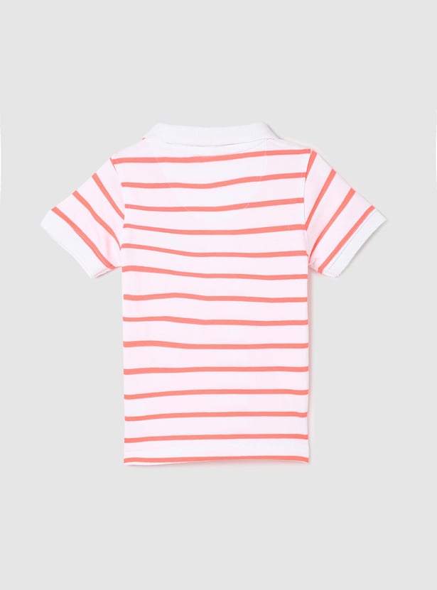 Boys Striped Polo T-shirt