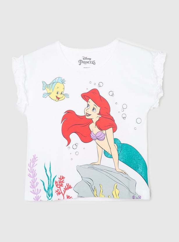 Girls Disney Princess Printed T-shirt