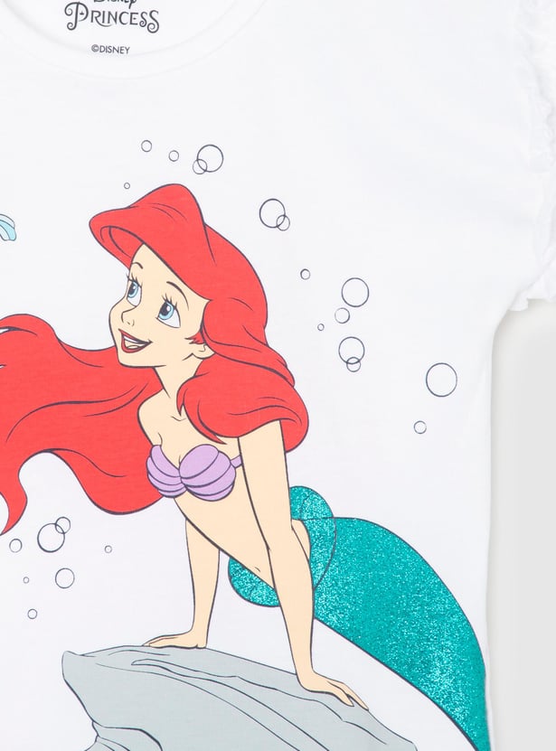 Girls Disney Princess Printed T-shirt