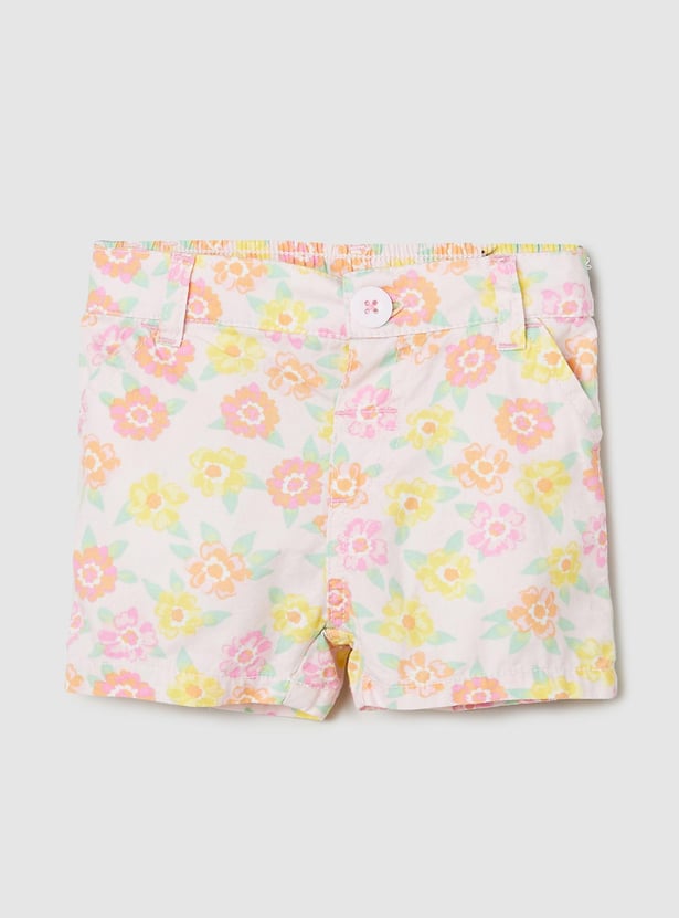 Girls Printed Cotton Shorts