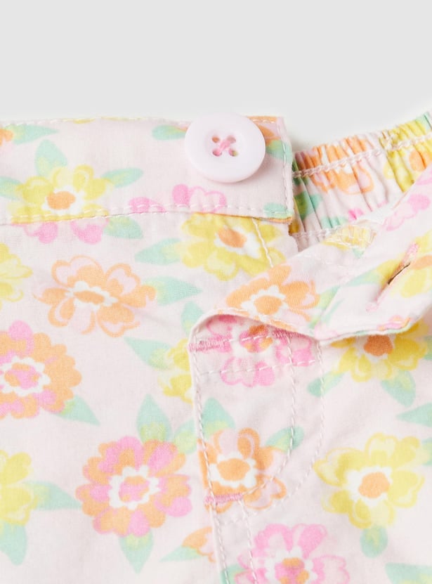 Girls Printed Cotton Shorts