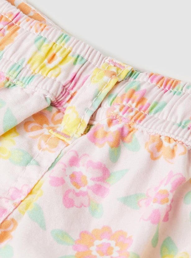 Girls Printed Cotton Shorts
