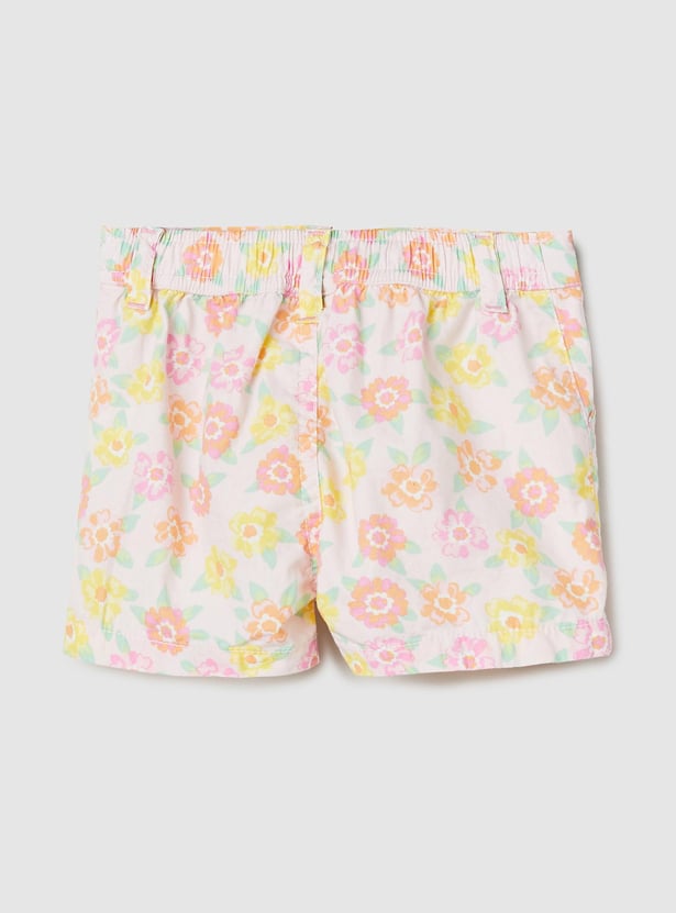 Girls Printed Cotton Shorts