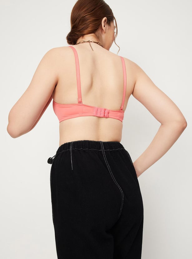 Women Solid Padded Non-Wired Bra