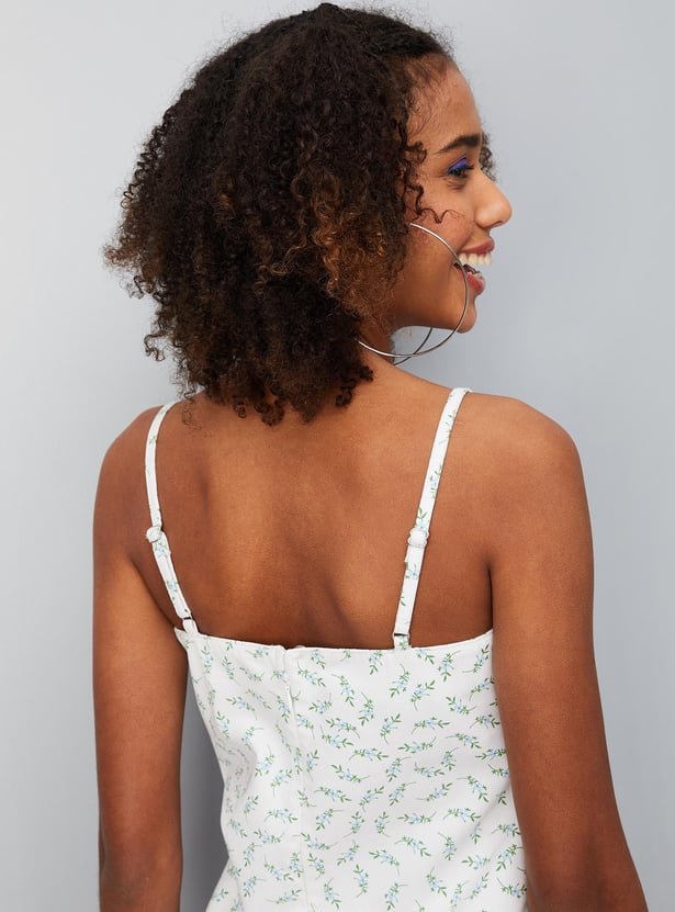 Women Printed Strappy Casual Dress