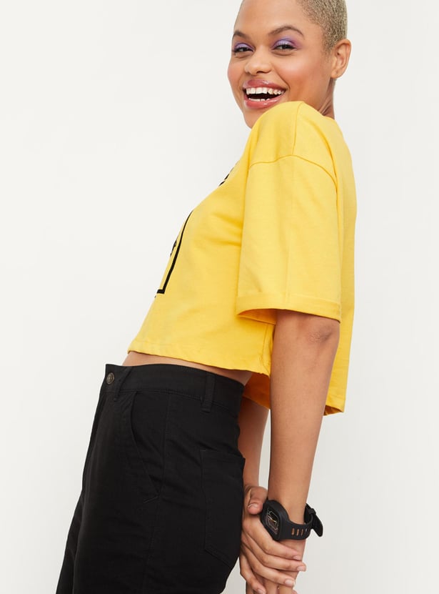 Women Disney Printed Crop T-shirt