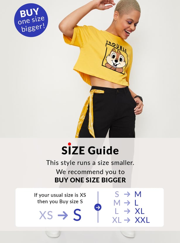 Women Disney Printed Crop T-shirt