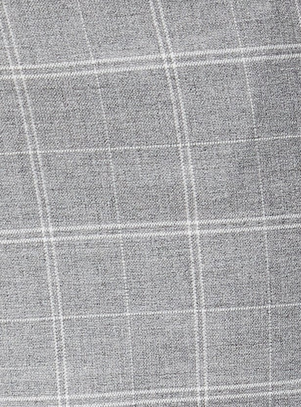 Men Checked Carrot Fit Formal Trousers