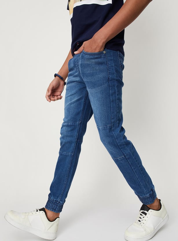Boy Slim-Fit Denim Joggers