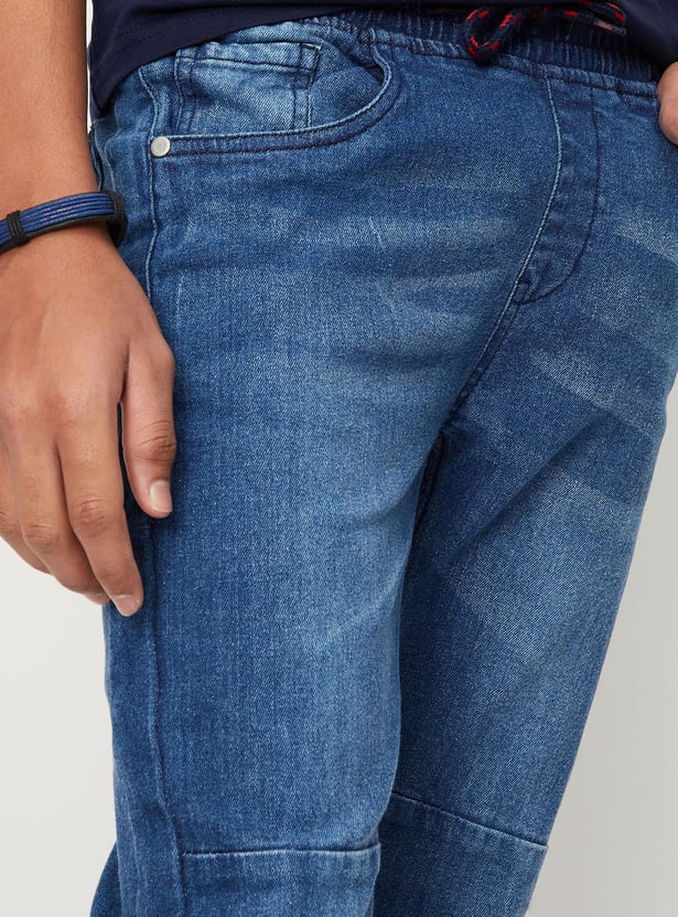 Boy Slim-Fit Denim Joggers
