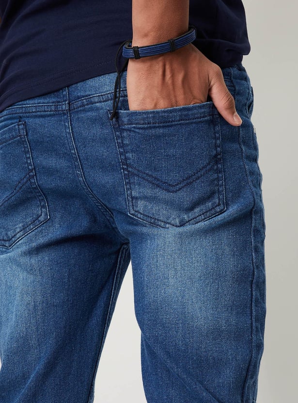 Boy Slim-Fit Denim Joggers