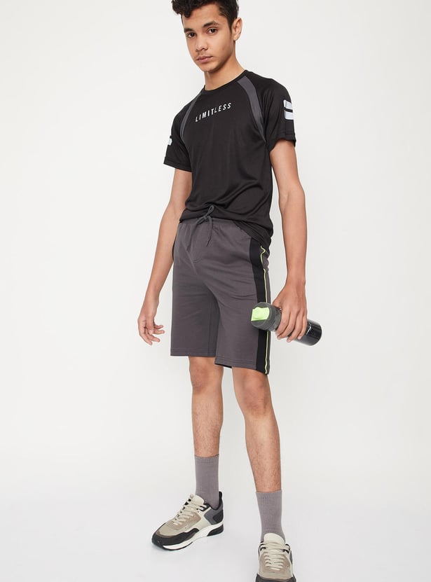 Boys Side Panelled Knit Shorts