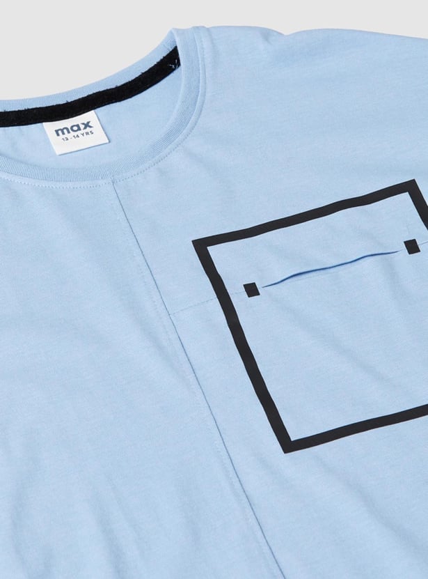Boys Printed Pocket T-shirt