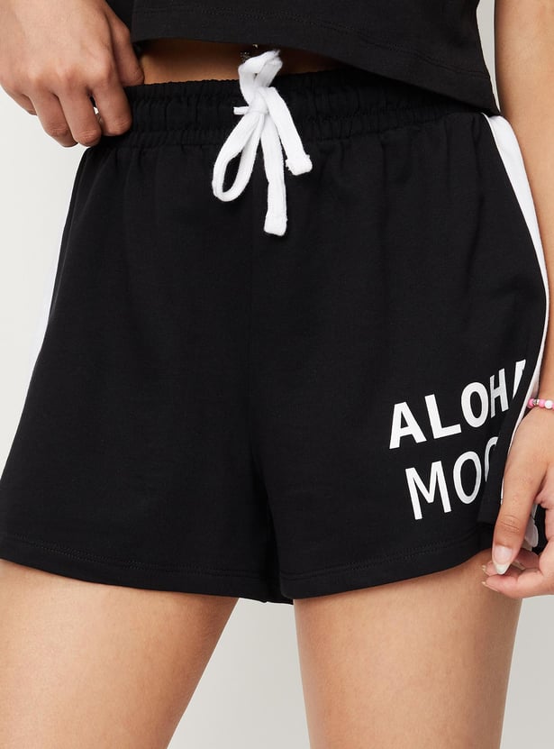 Girls Colourblock Casual Shorts
