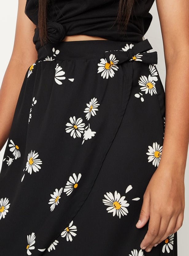 Girls Printed Tulip Hem Skirt
