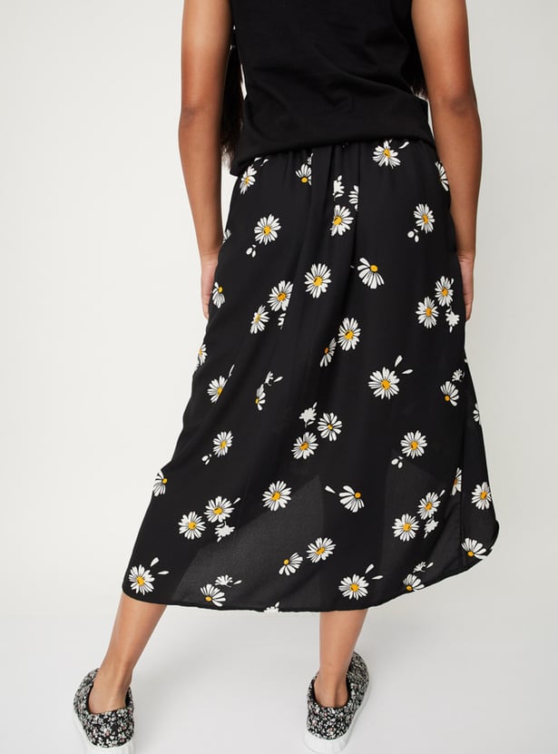 Girls Printed Tulip Hem Skirt