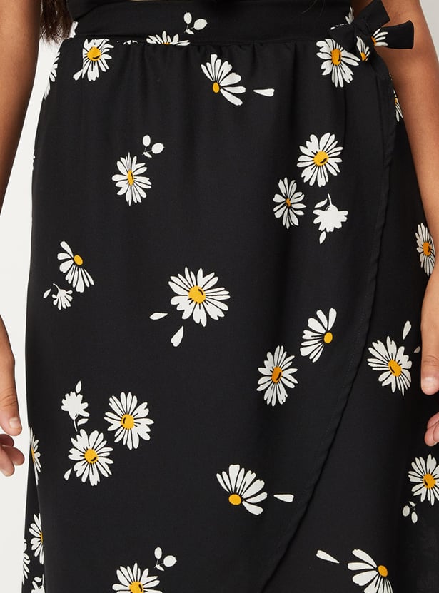 Girls Printed Tulip Hem Skirt