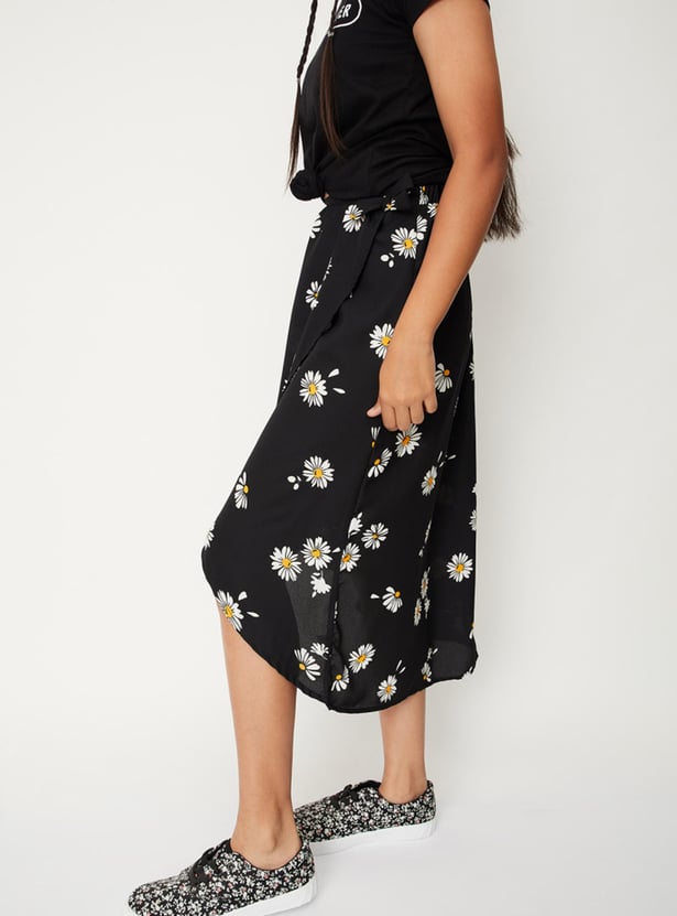 Girls Printed Tulip Hem Skirt