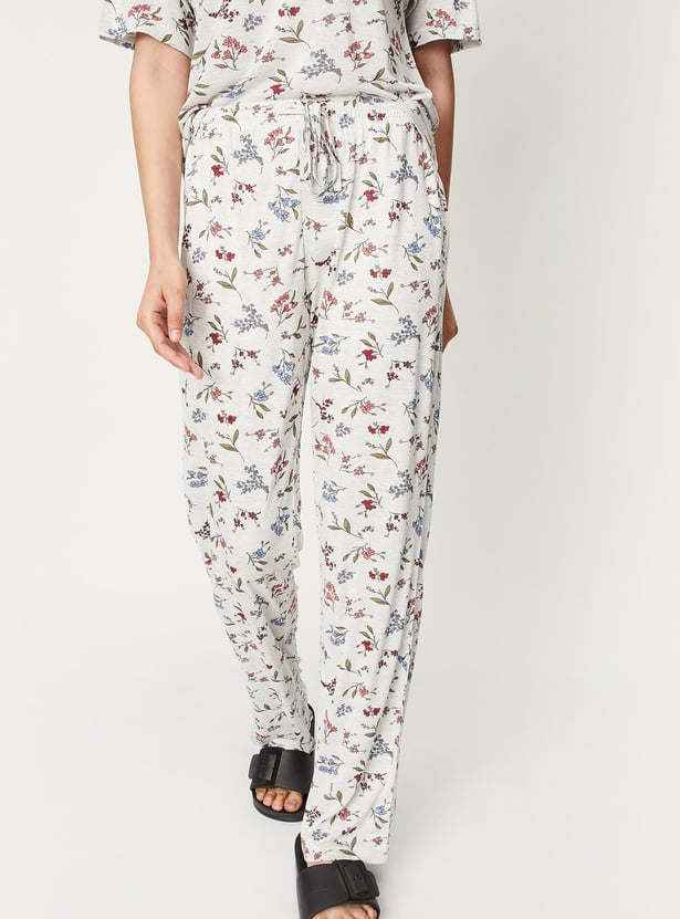 Women Floral Print Pyjama Set