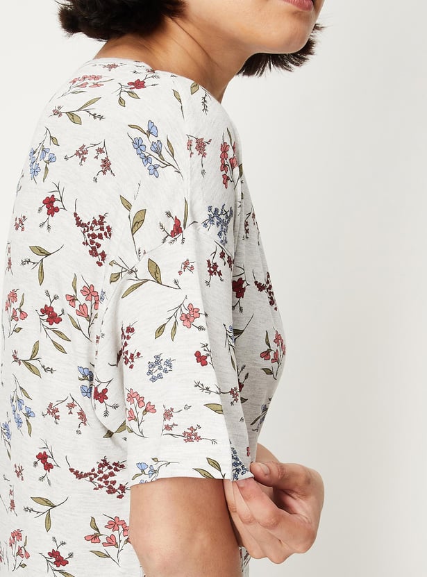 Women Floral Print Pyjama Set