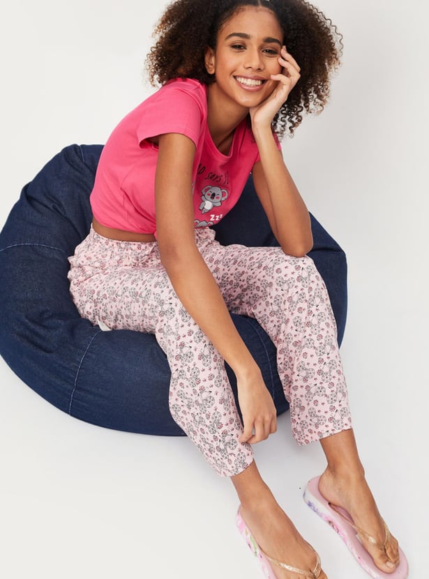 Women Printed Drawstring Pyjamas