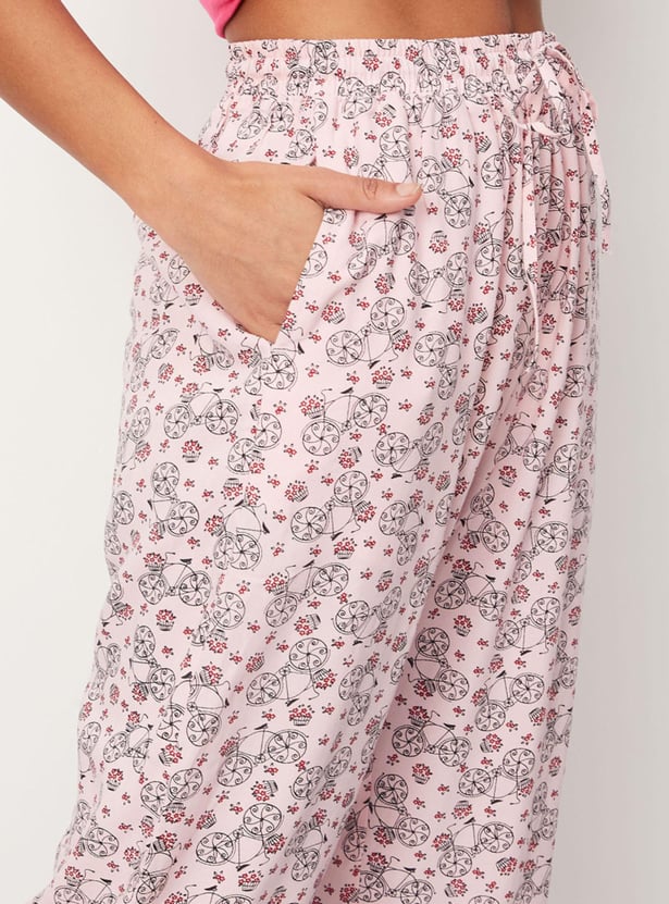 Women Printed Drawstring Pyjamas