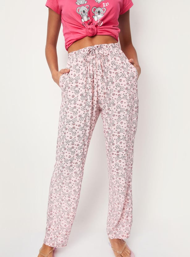 Women Printed Drawstring Pyjamas