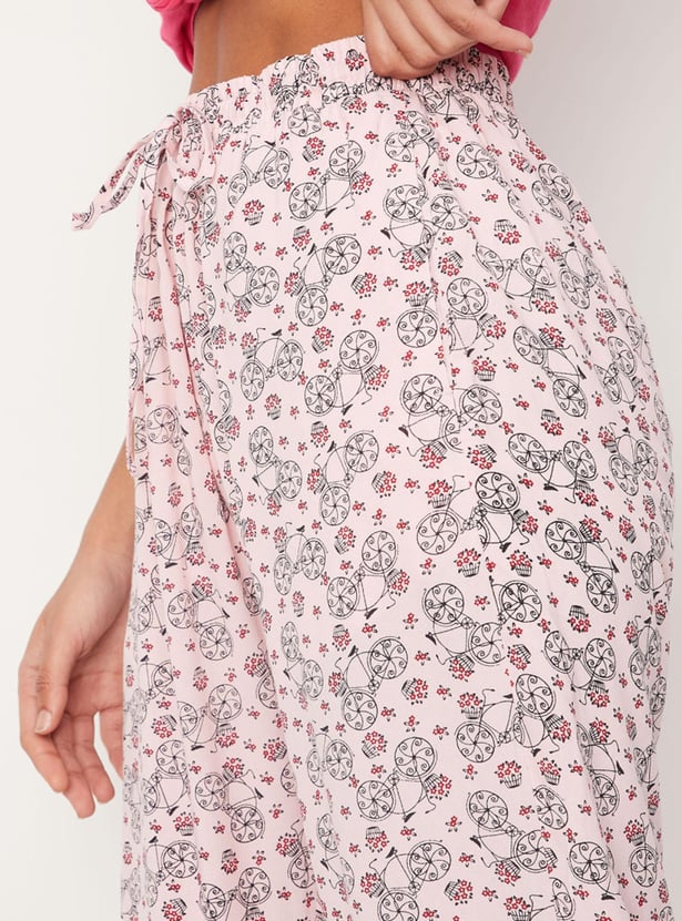 Women Printed Drawstring Pyjamas