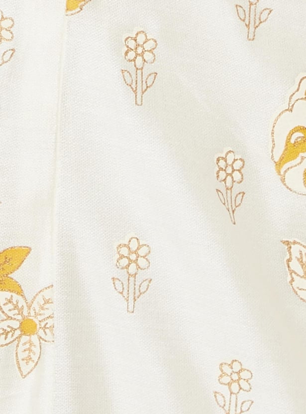 Women Pintuck A-line Kurta with Koti