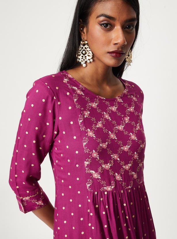 Women Printed Kalidar Kurta