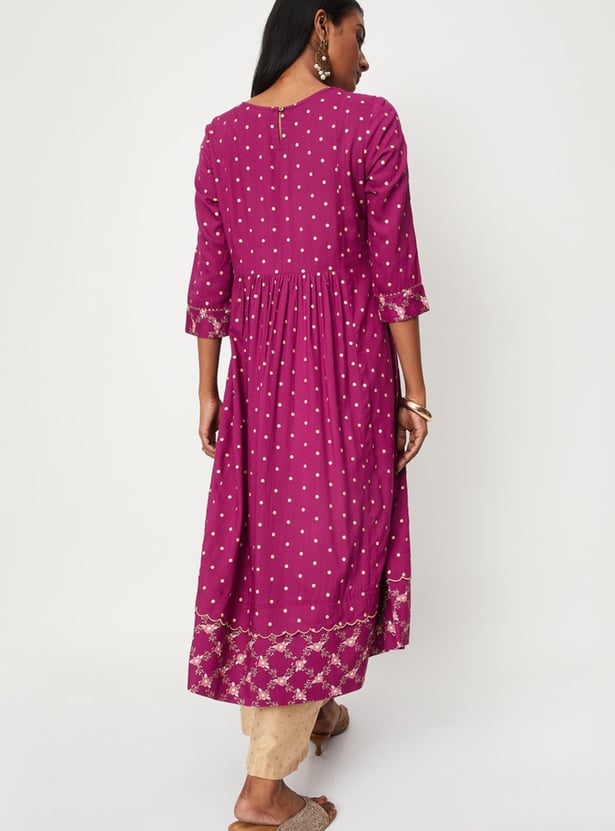 Women Printed Kalidar Kurta