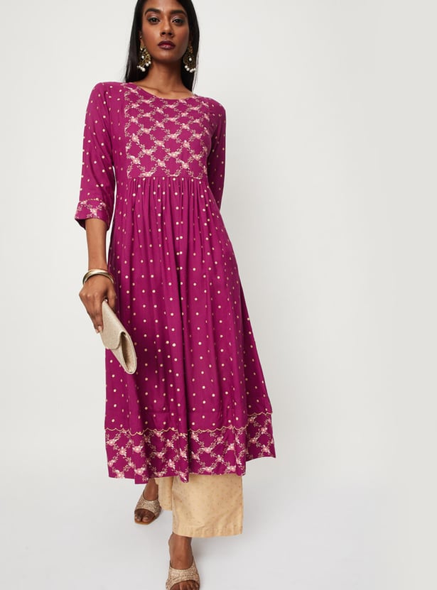 Women Printed Kalidar Kurta