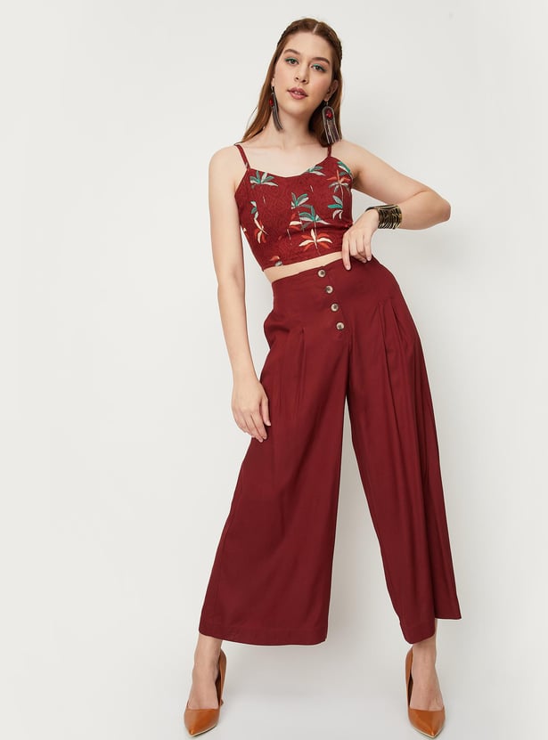 Women Printed Strappy Cami Top