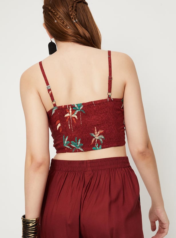 Women Printed Strappy Cami Top