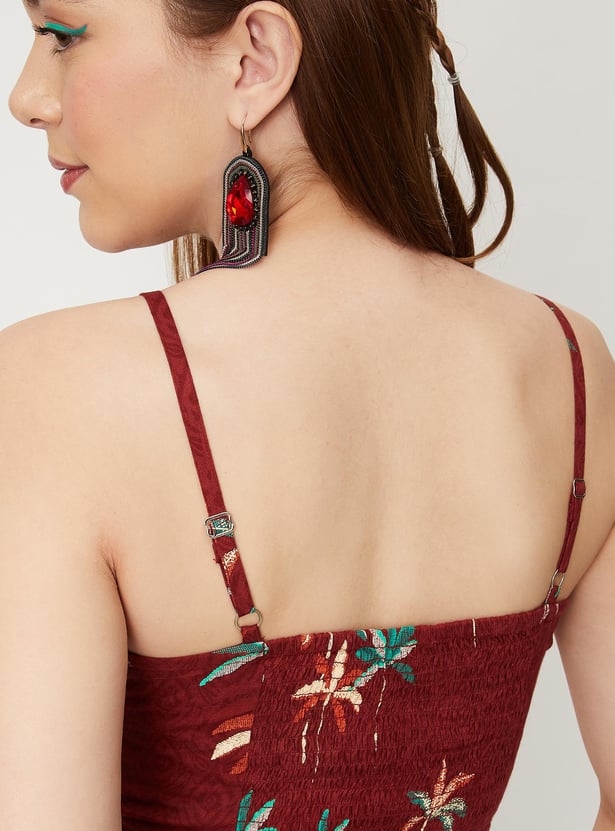 Women Printed Strappy Cami Top