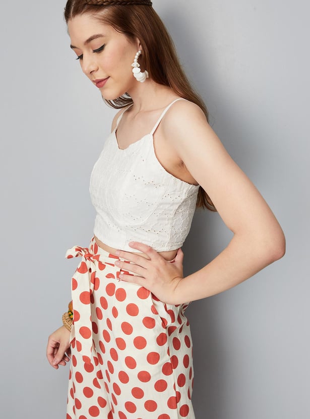 Women Schiffli Detail Cami Top