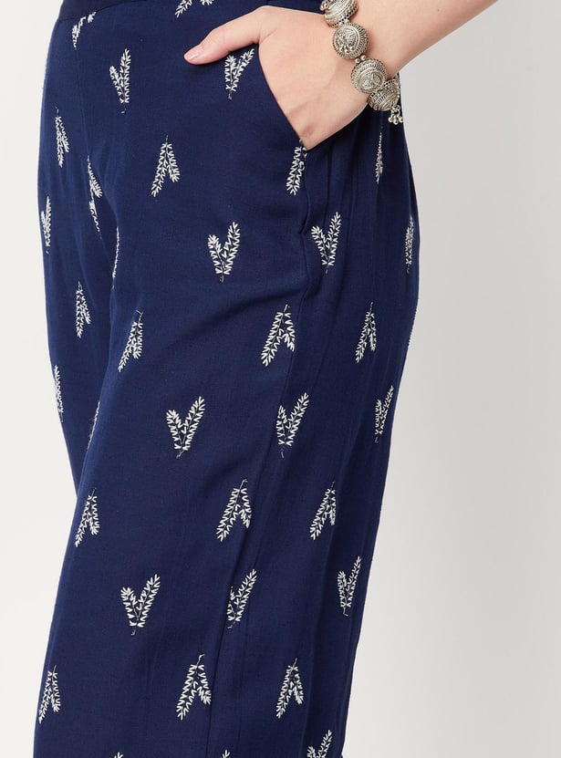 Women Embroidered Ethnic Joggers