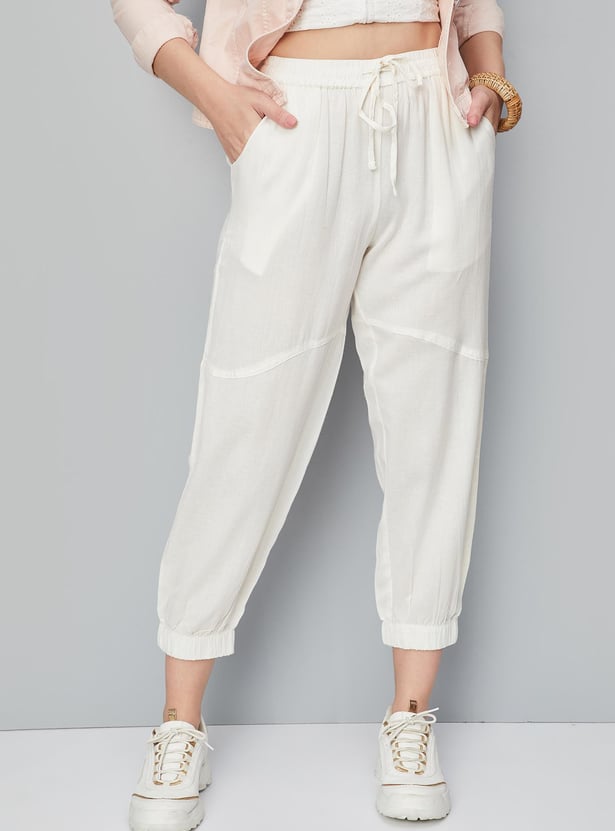 Women Panelled Ethnic Joggers