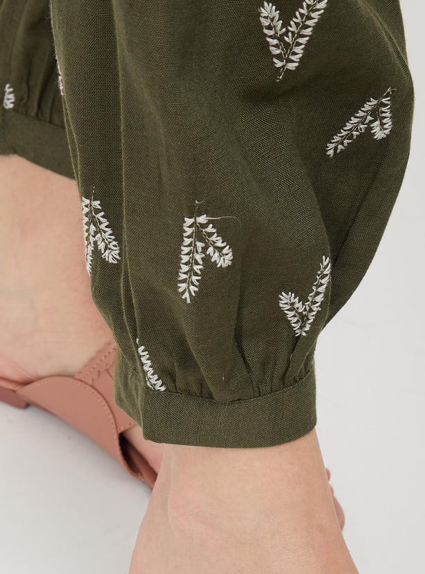 Women Embroidered Ethnic Pants