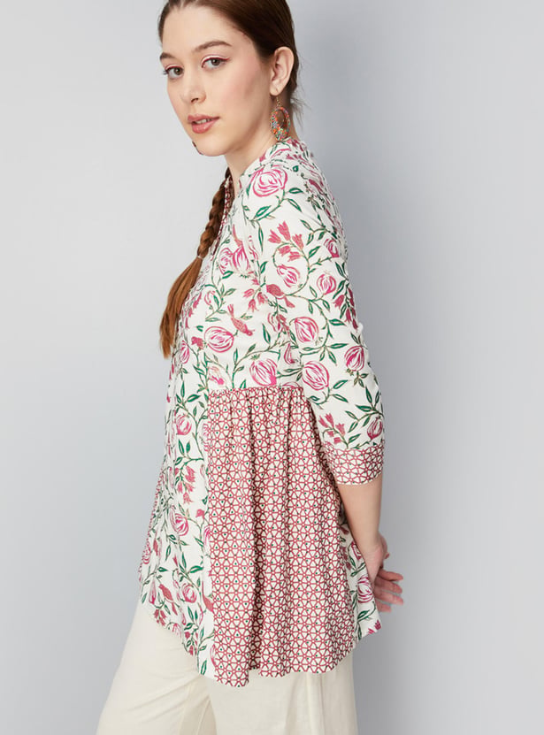 Gathered Julia Tunic in Succulents