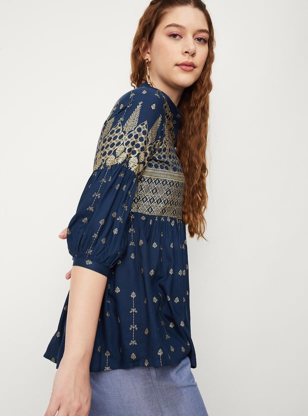 Women Printed Melon Sleeve Tunic