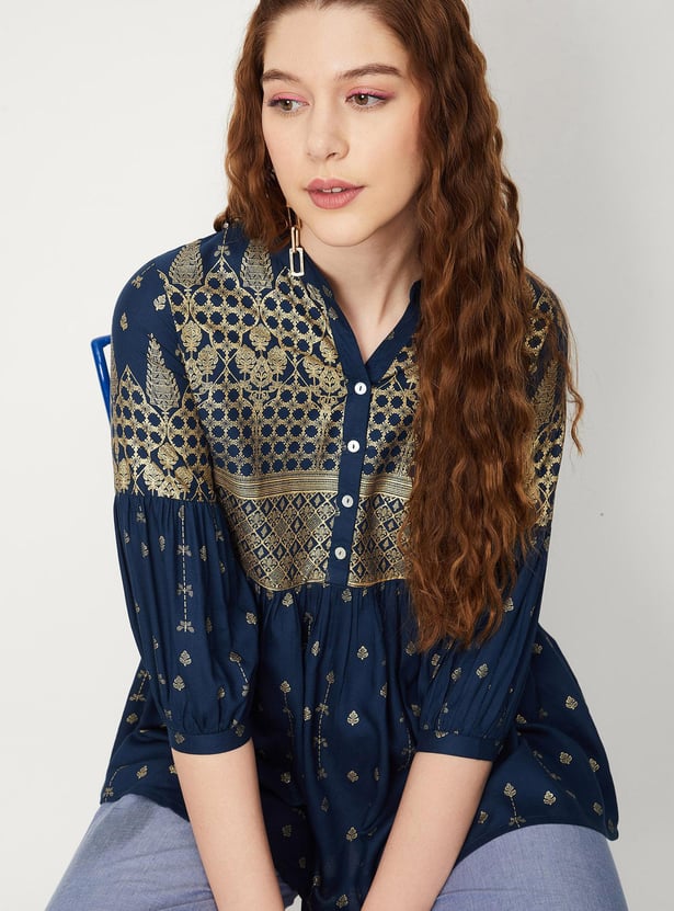 Women Printed Melon Sleeve Tunic