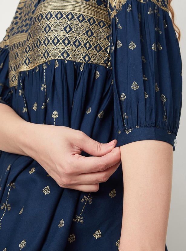 Women Printed Melon Sleeve Tunic