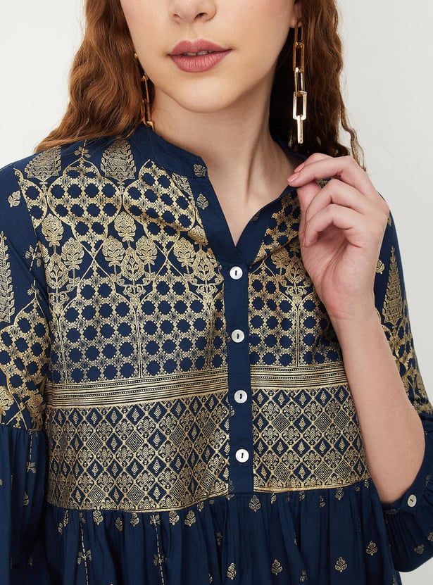 Women Printed Melon Sleeve Tunic