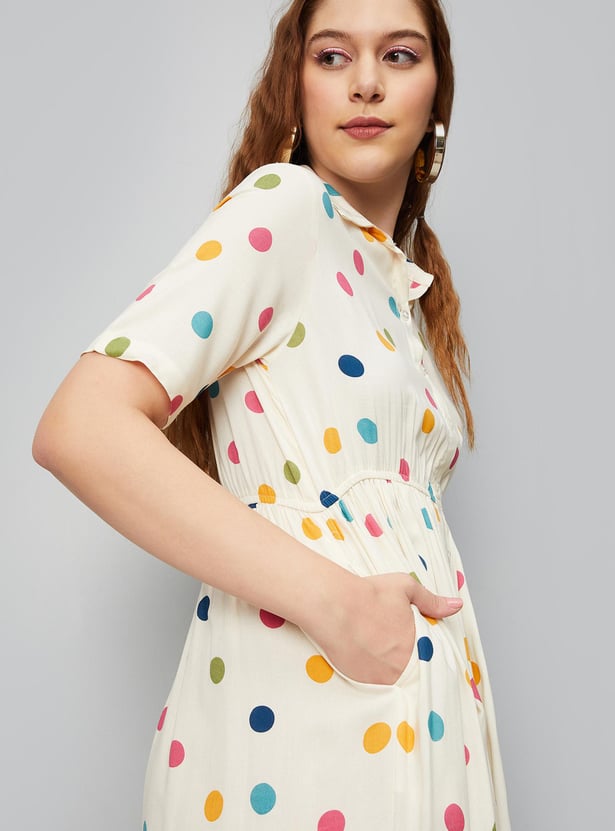 Women Printed Ethnic Shirt Dress